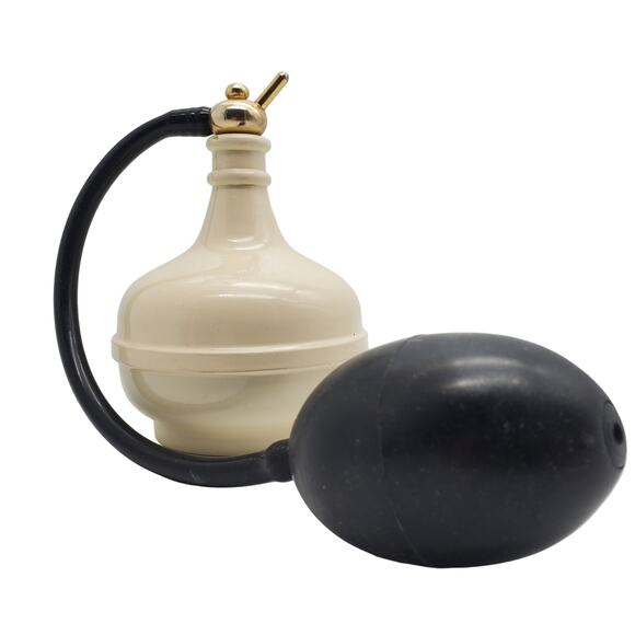 Italian Large Afra Perfume Atomizer Bottle Mid Century Cream Black Bulb Sprayer - Picture 2 of 14